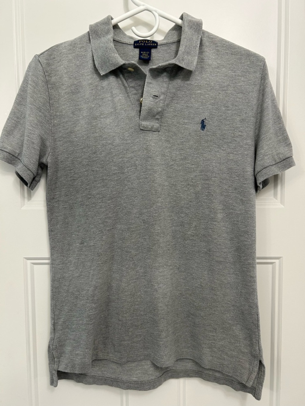 Polo by Ralph Lauren Boys Classic Grey Short-Sleeve Polo Shirt - Size M (10-12)